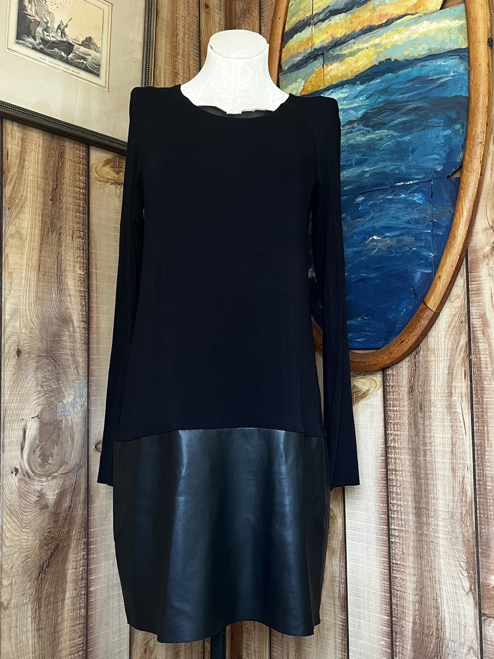 💋 Bailey 44 Black Dress with Faux Leather